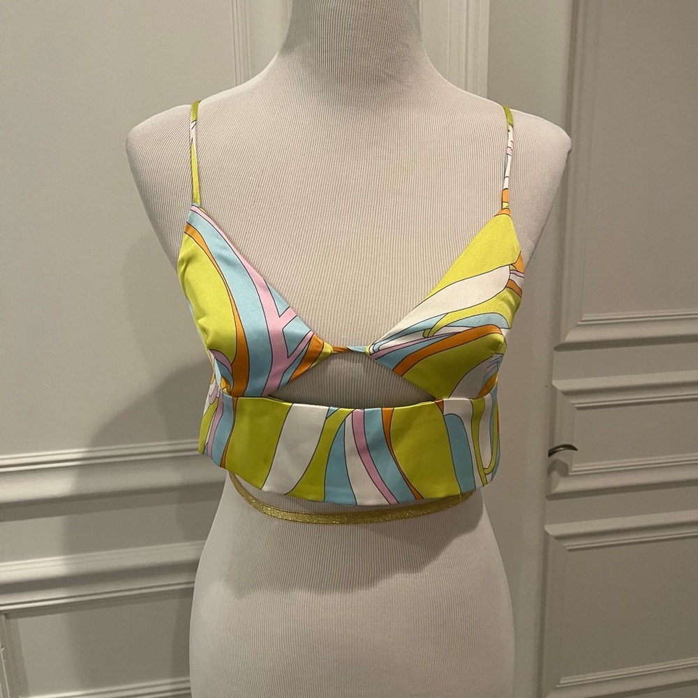 Zara Print Crop Top